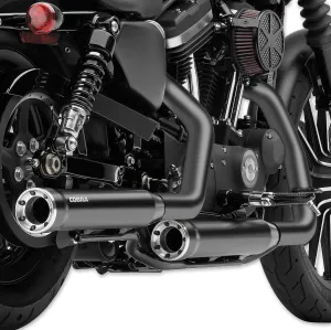 Cobra 6053B 3" Slip-On RPT Exhaust Mufflers Harley Breakout FXSB/FXSBSE - Black