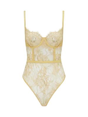 Coco de Mer Fiorella Bodysuit in Gold