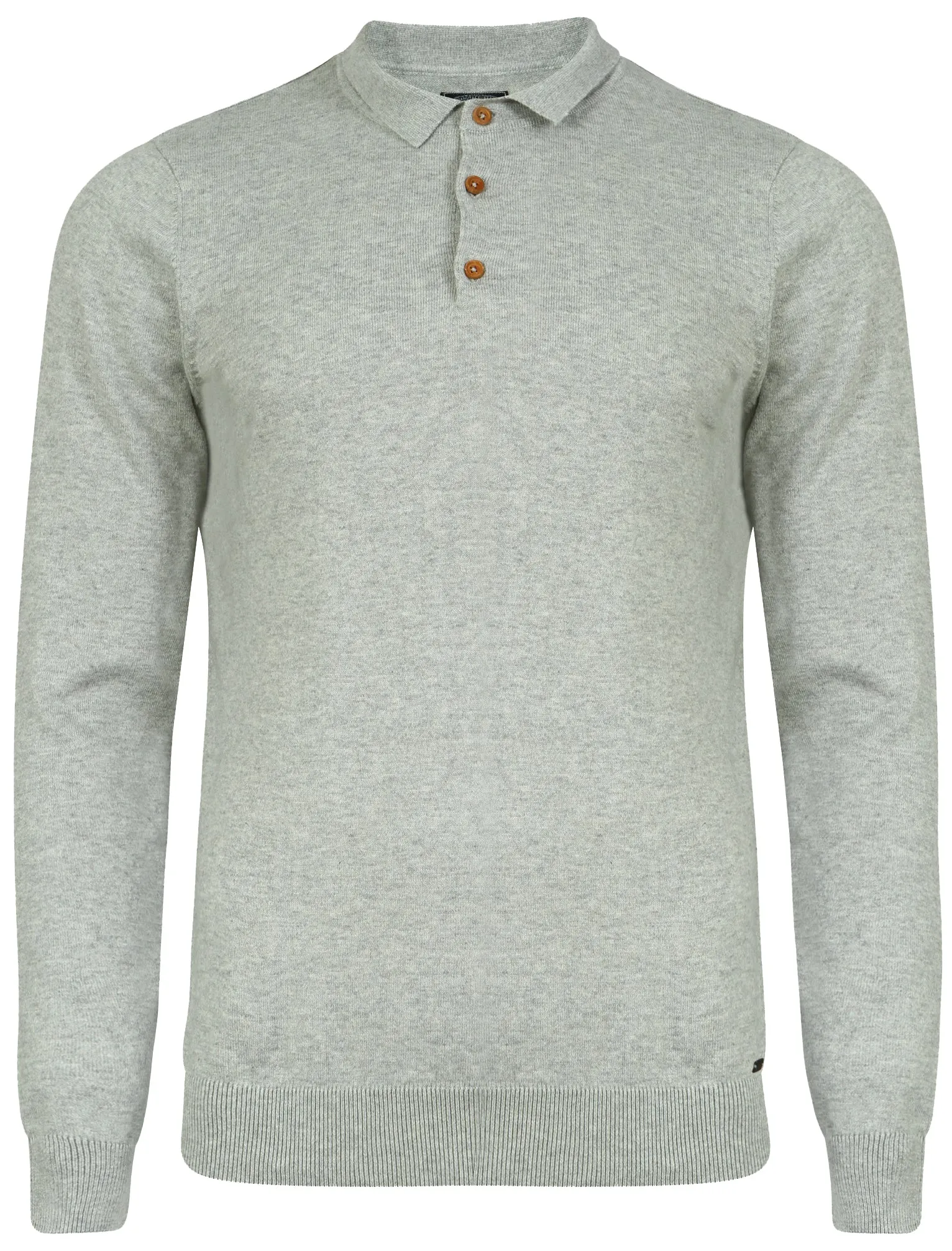 Cristian Polo Neck Knitted Jumper in Light Grey Marl - Kensington Eastside