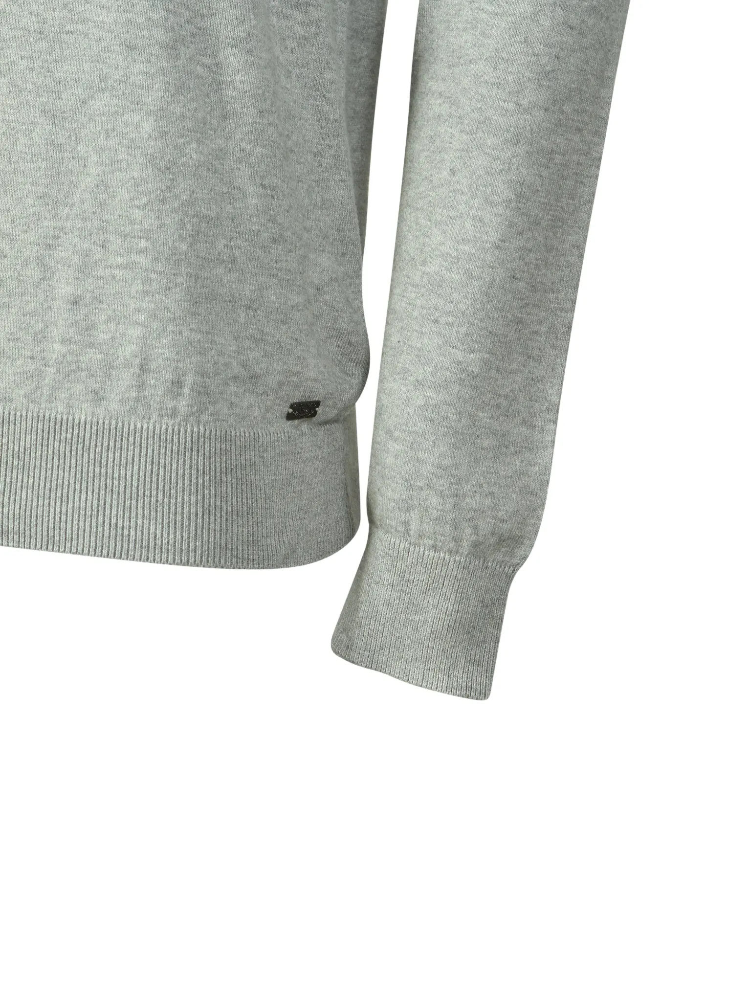 Cristian Polo Neck Knitted Jumper in Light Grey Marl - Kensington Eastside