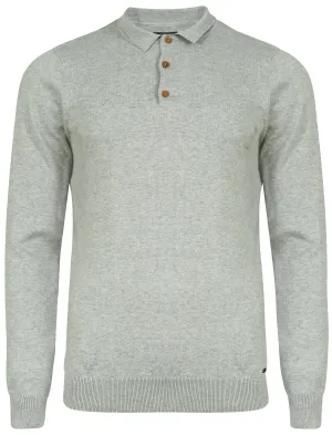 Cristian Polo Neck Knitted Jumper in Light Grey Marl - Kensington Eastside