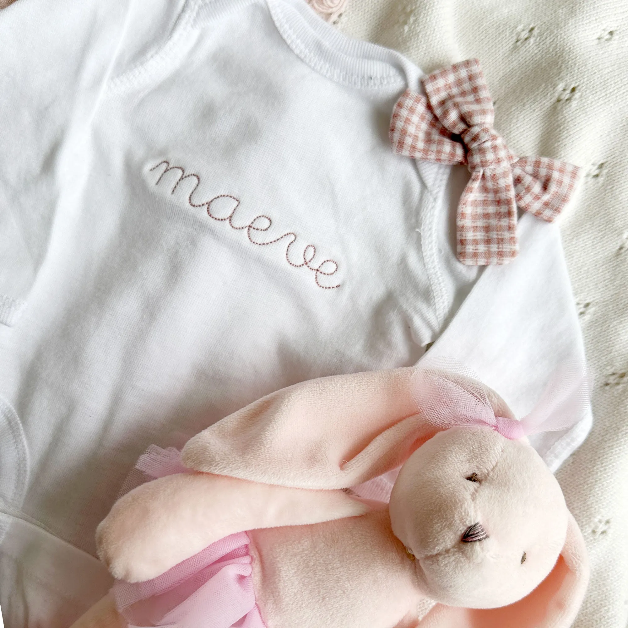 Cute Personalized Eliza Script Long Sleeve Baby Bodysuit