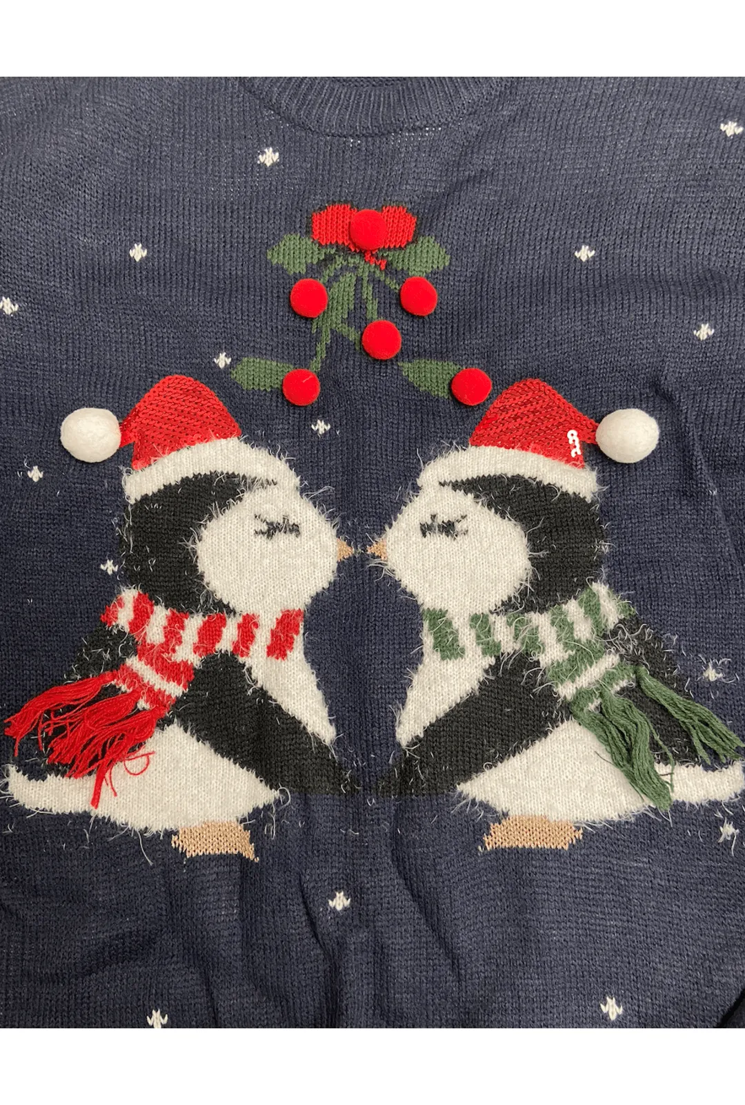 Deluxe Mistletoe Penguins Sweater