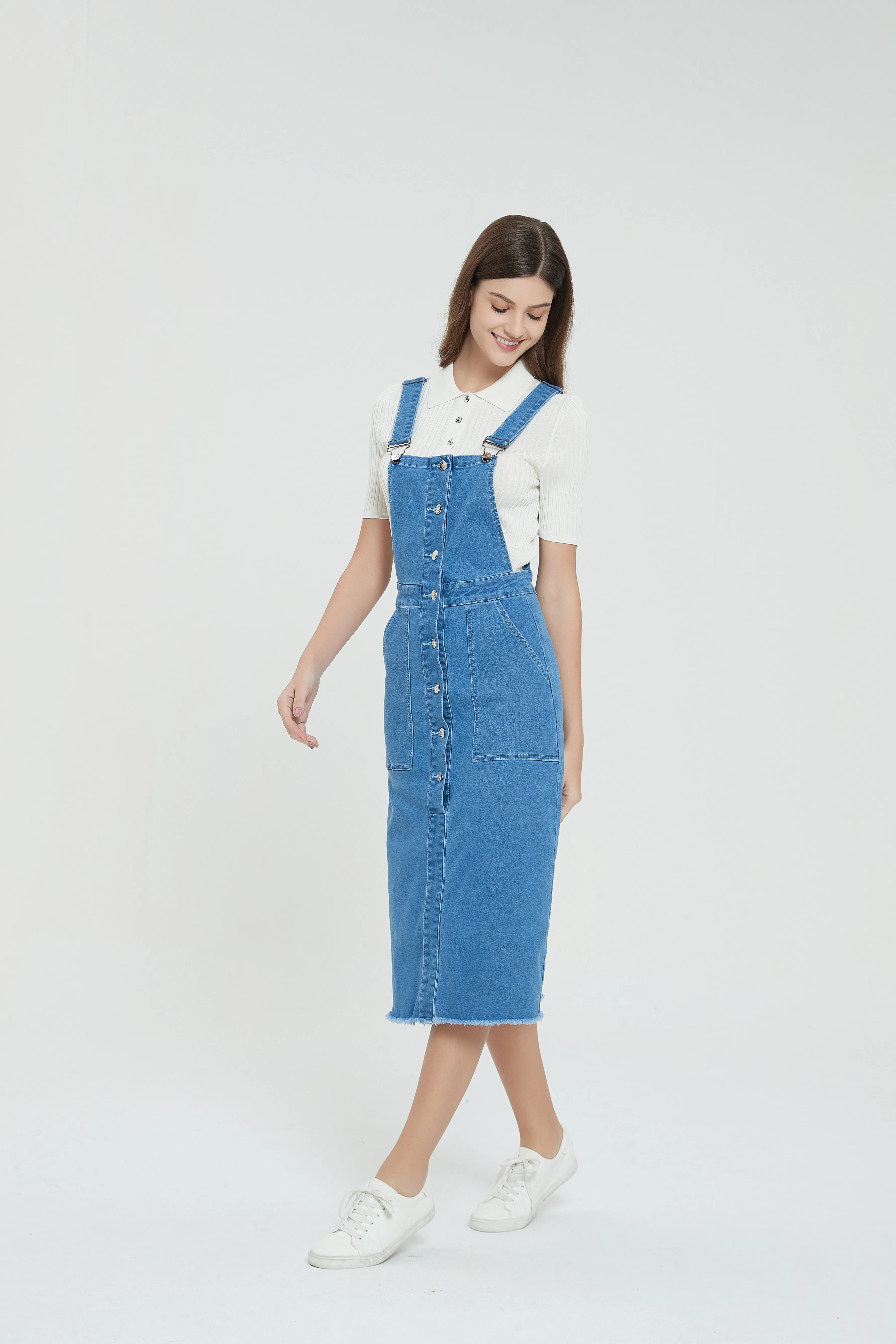 DENIM OVERALL DRESS byMM