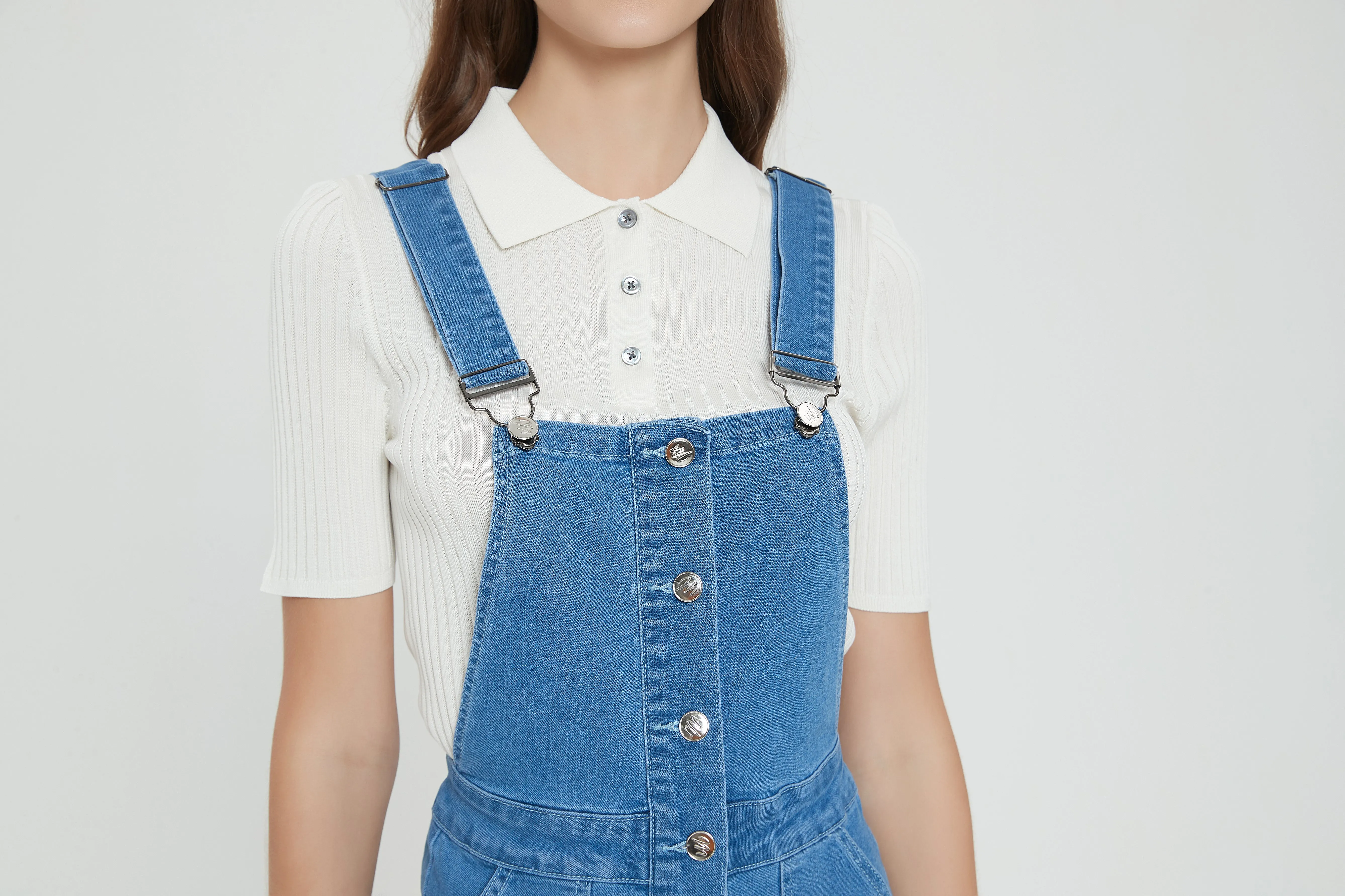 DENIM OVERALL DRESS byMM
