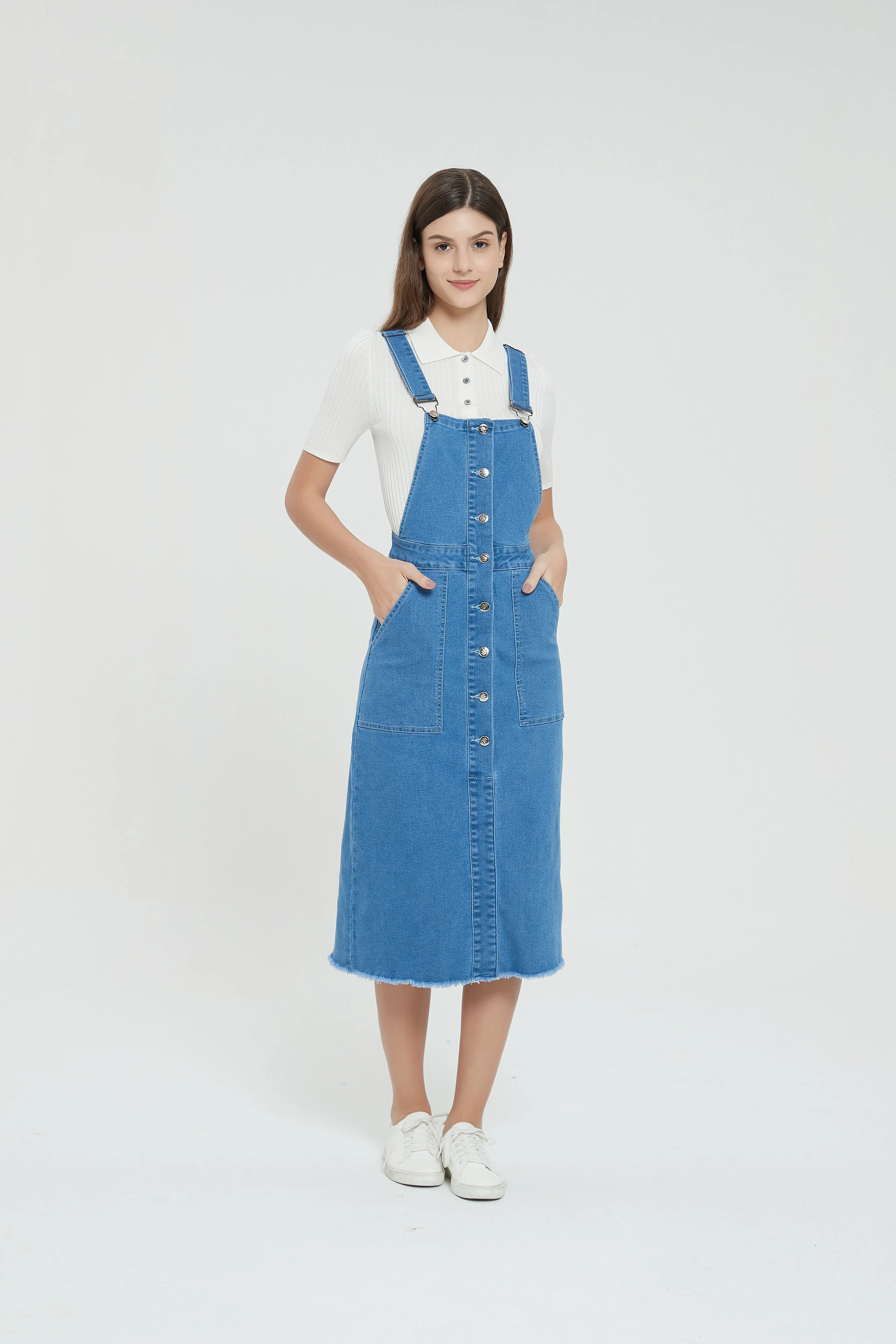 DENIM OVERALL DRESS byMM