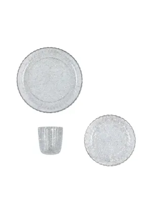 Dinner set glitter - sparkling blue