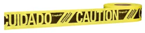 Empire 76-0600 Barricade Tape, 500 ft L, 3 in W, Yellow :ROLL: QUANTITY: 1
