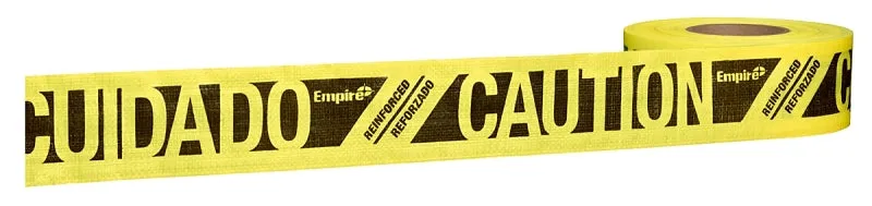 Empire 76-0600 Barricade Tape, 500 ft L, 3 in W, Yellow :ROLL: QUANTITY: 1