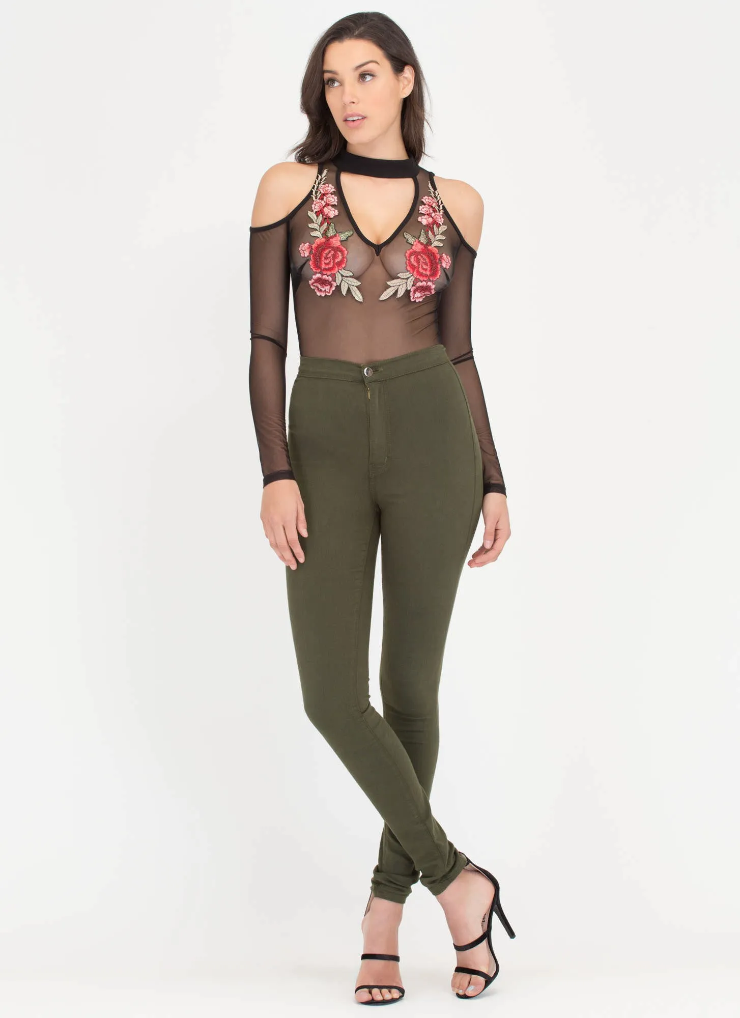 Feeling Floral Sheer Mesh Bodysuit