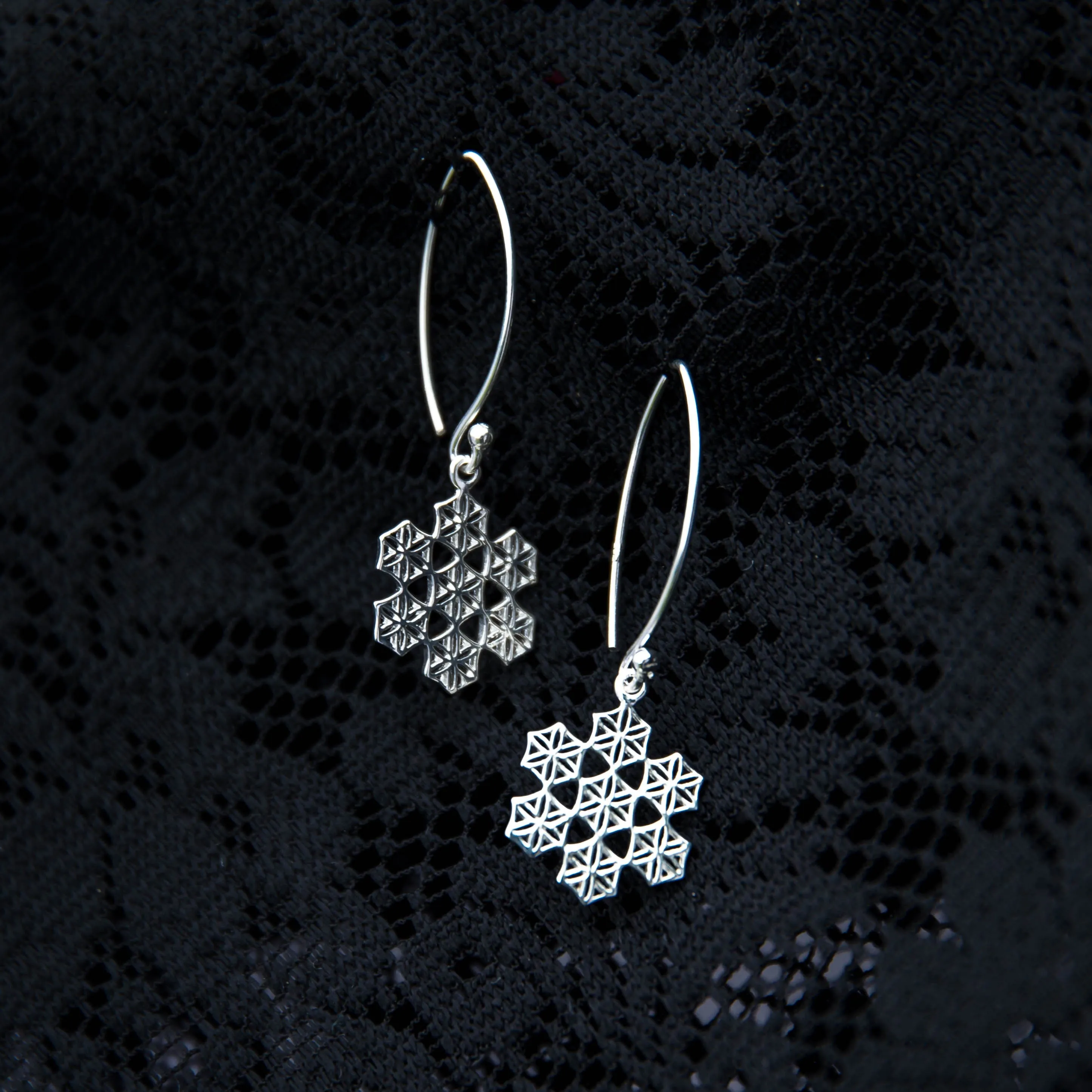 Flower of Life Snowflake Earrings