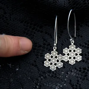 Flower of Life Snowflake Earrings