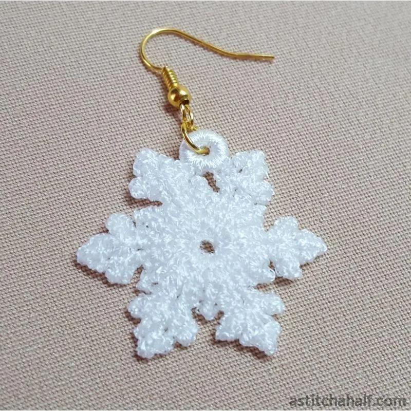 Freestanding Lace Snowflake Earrings
