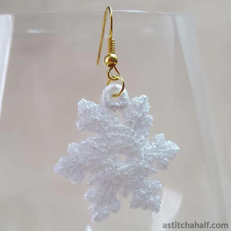 Freestanding Lace Snowflake Earrings