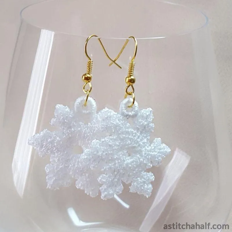 Freestanding Lace Snowflake Earrings
