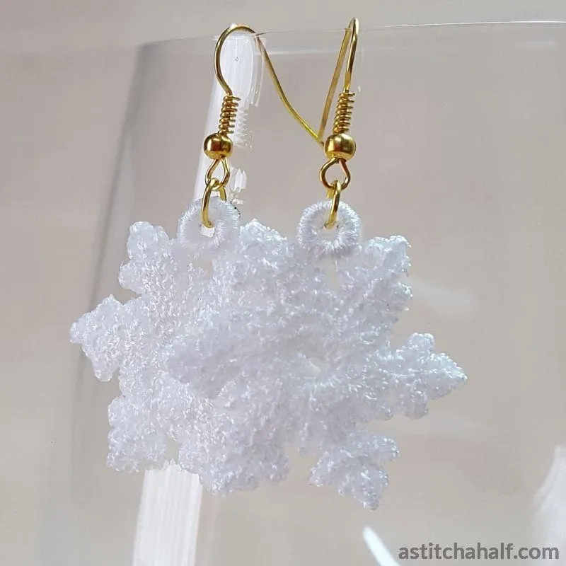 Freestanding Lace Snowflake Earrings
