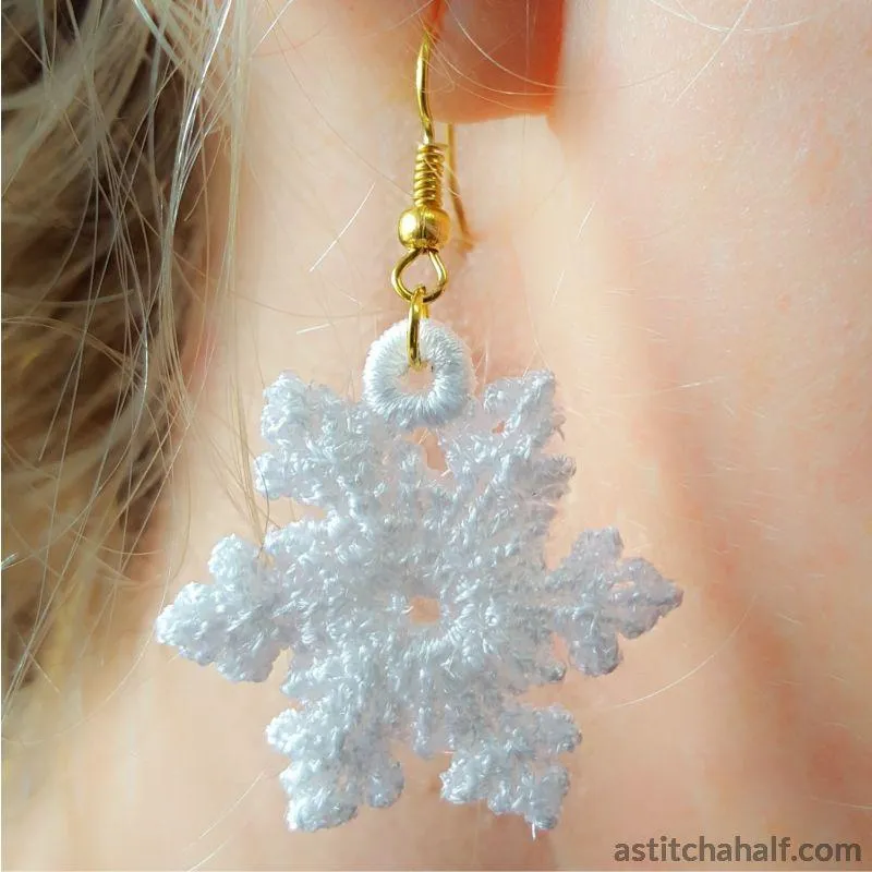 Freestanding Lace Snowflake Earrings