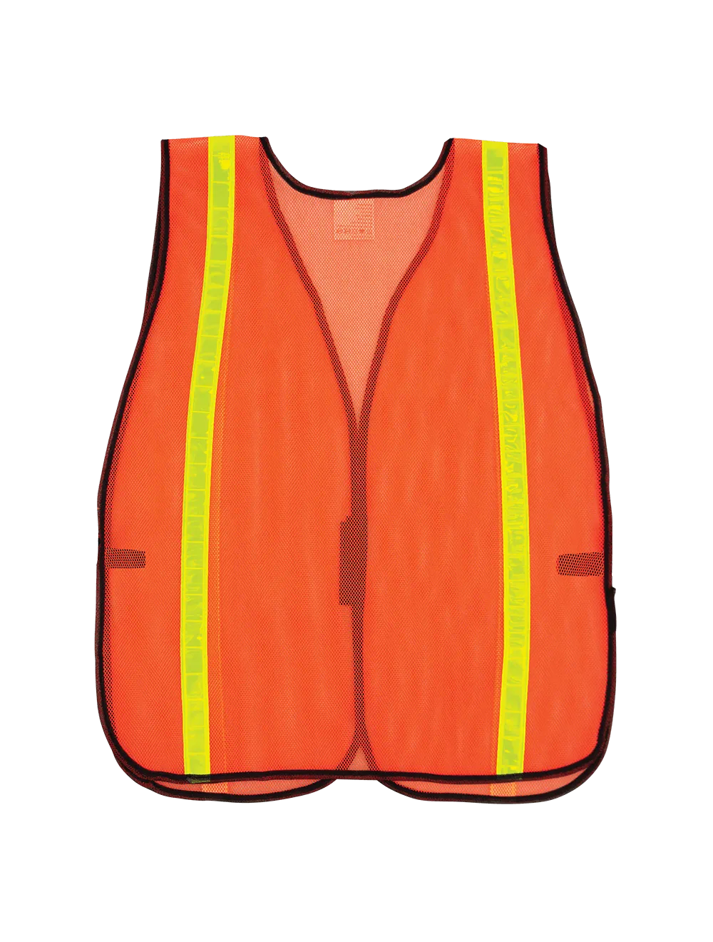 FrogWear® HV Enhanced Visibility Orange Economy Mesh Safety Vest with Reflective - GLO-10-O-1IN
