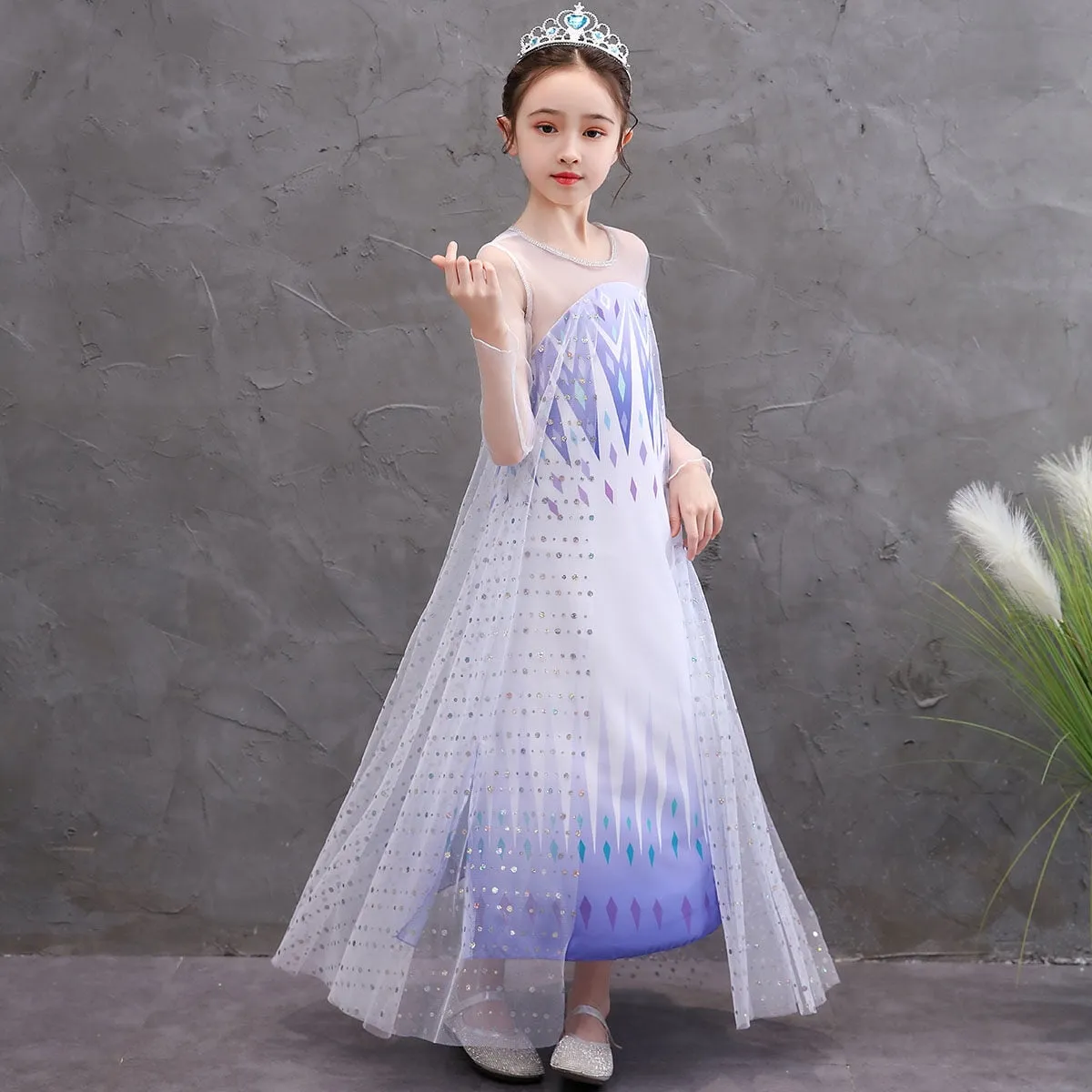 Girls Princess Dress Frozen Costume Elsa Dresses for Christmas with Accessories