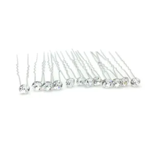 HAIR PINS - SPARKLING CRYSTALS - PACK OF 2