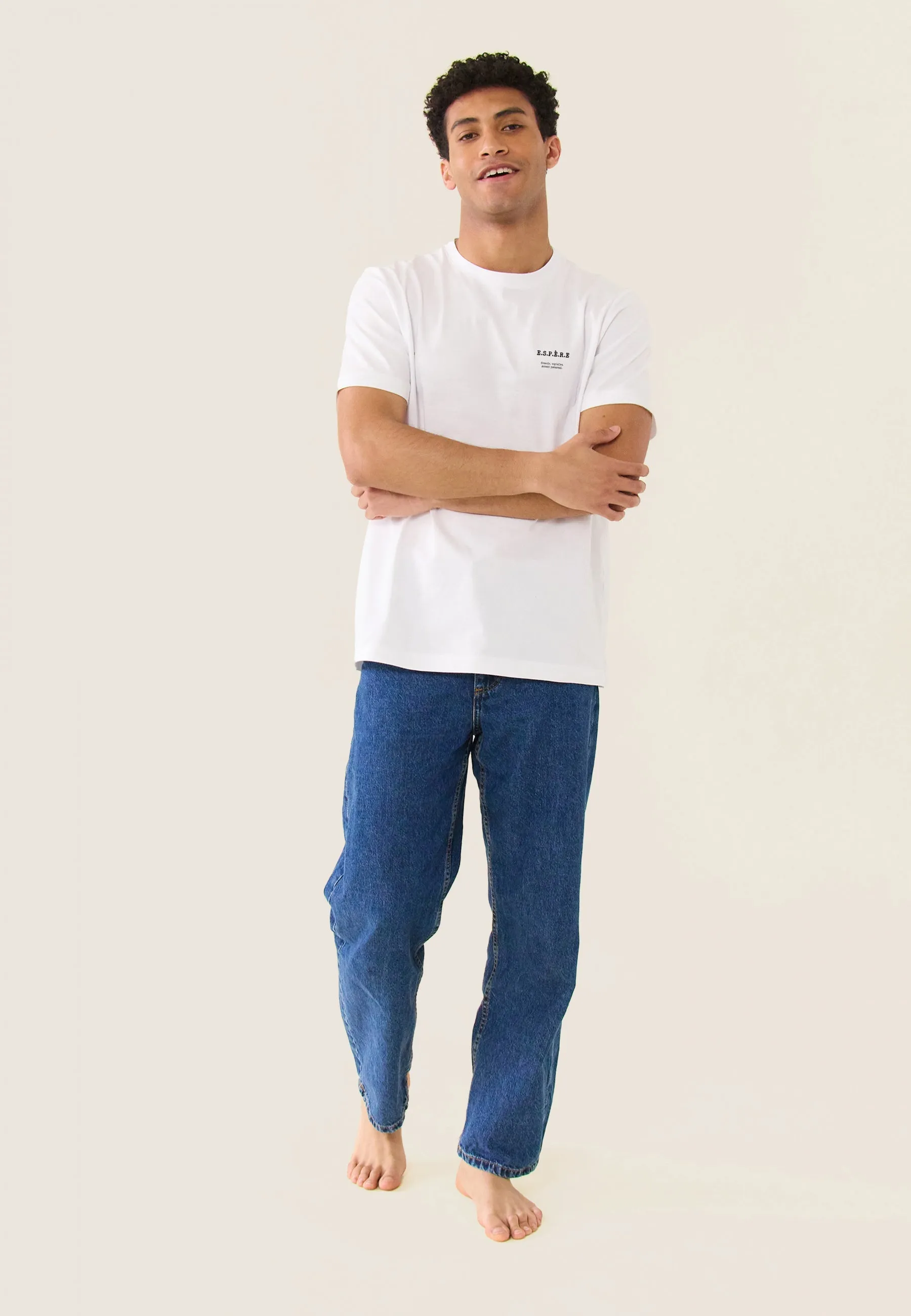 Jean-P Blanc Espère - T-Shirt Mixte Col Rond En Coton