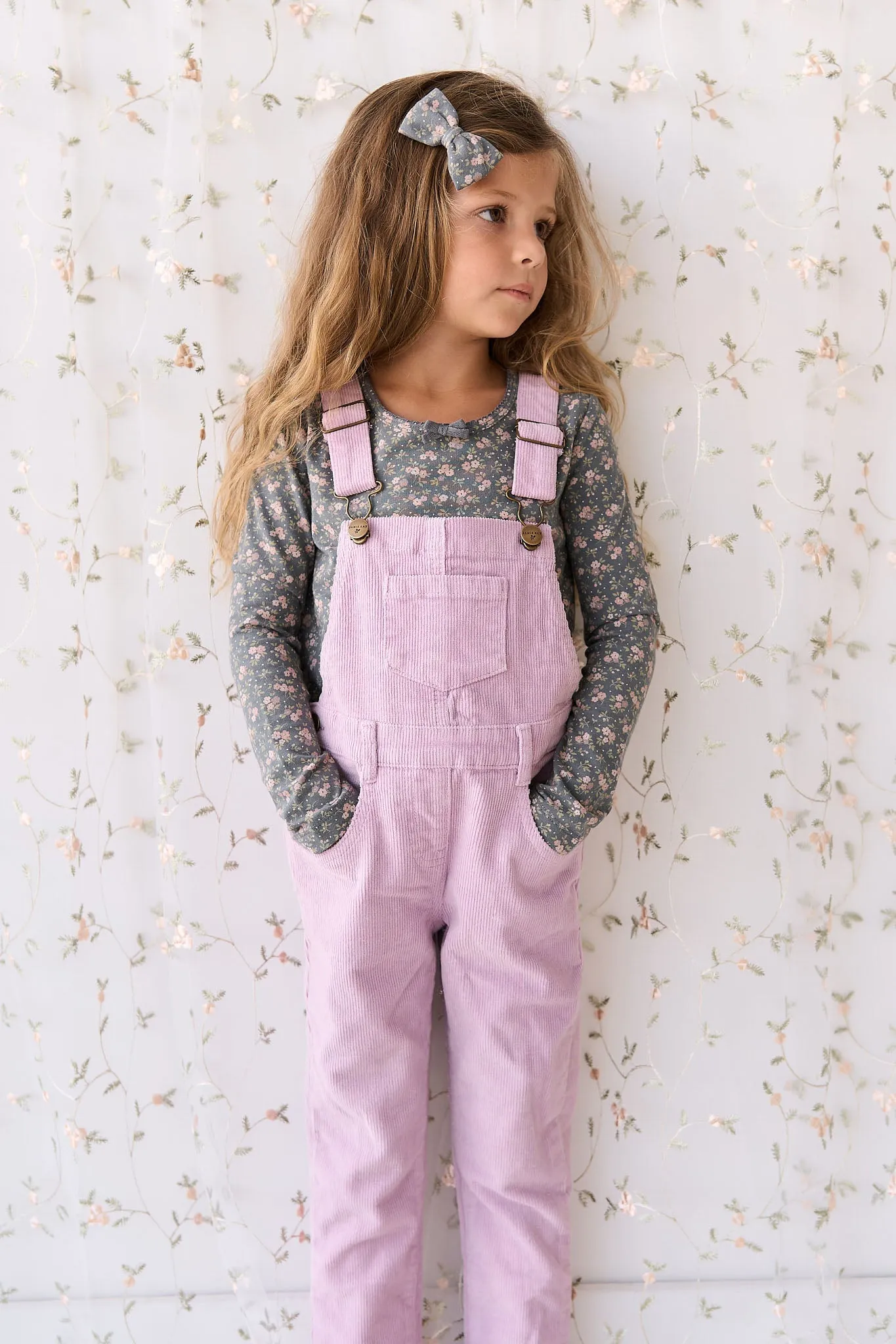 Jordie Cord Overall - Lilac Blush