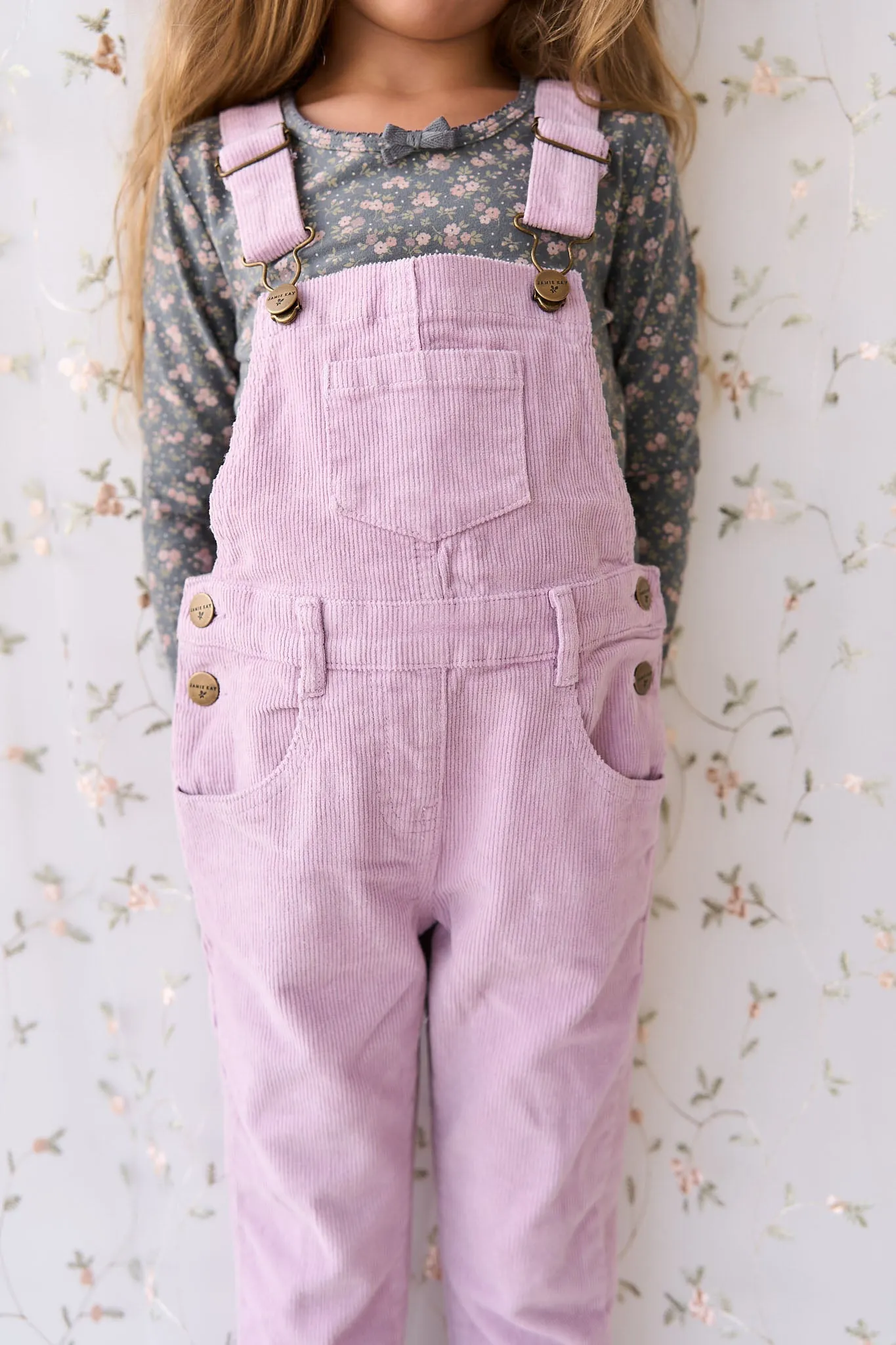 Jordie Cord Overall - Lilac Blush