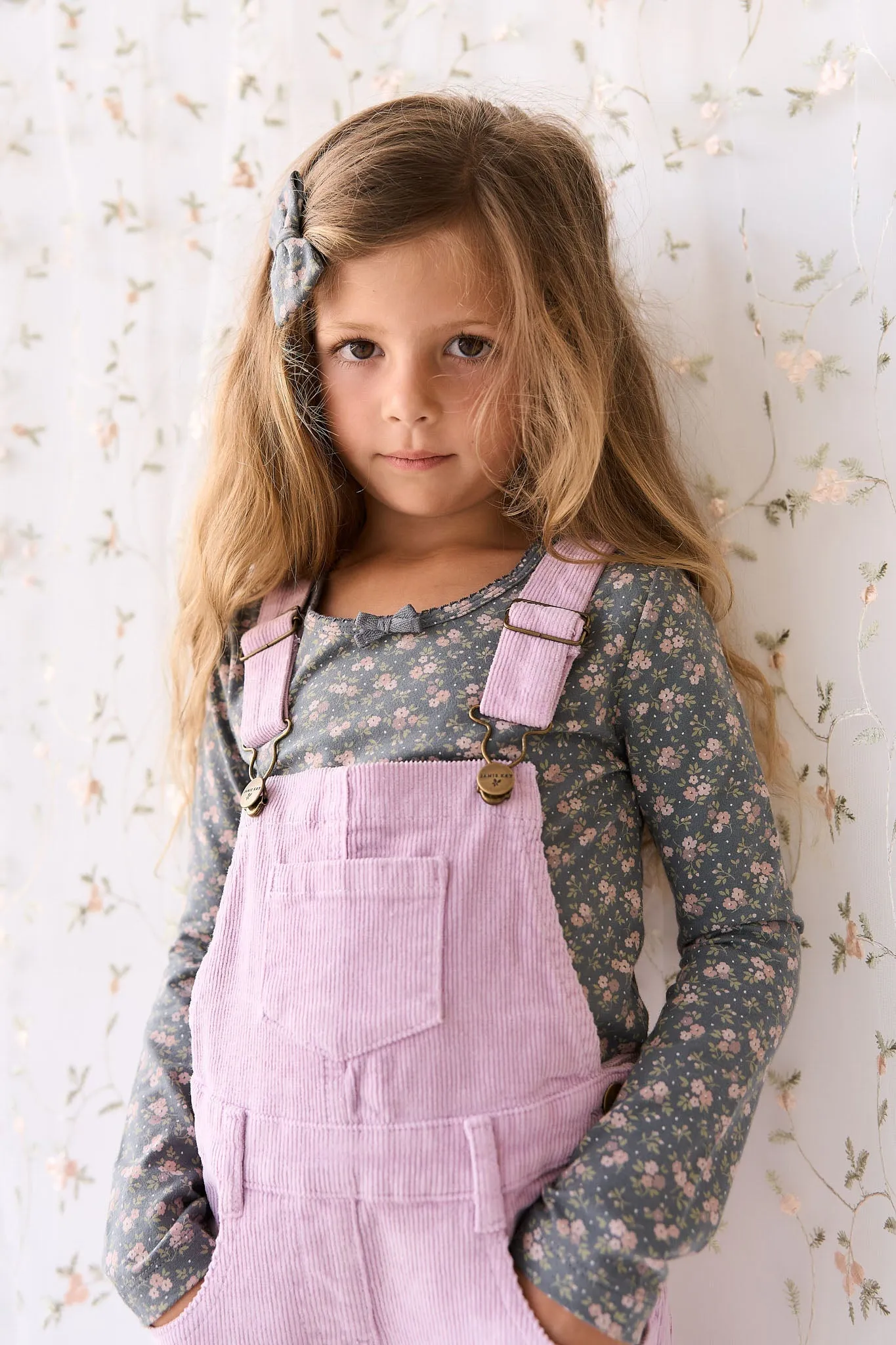 Jordie Cord Overall - Lilac Blush