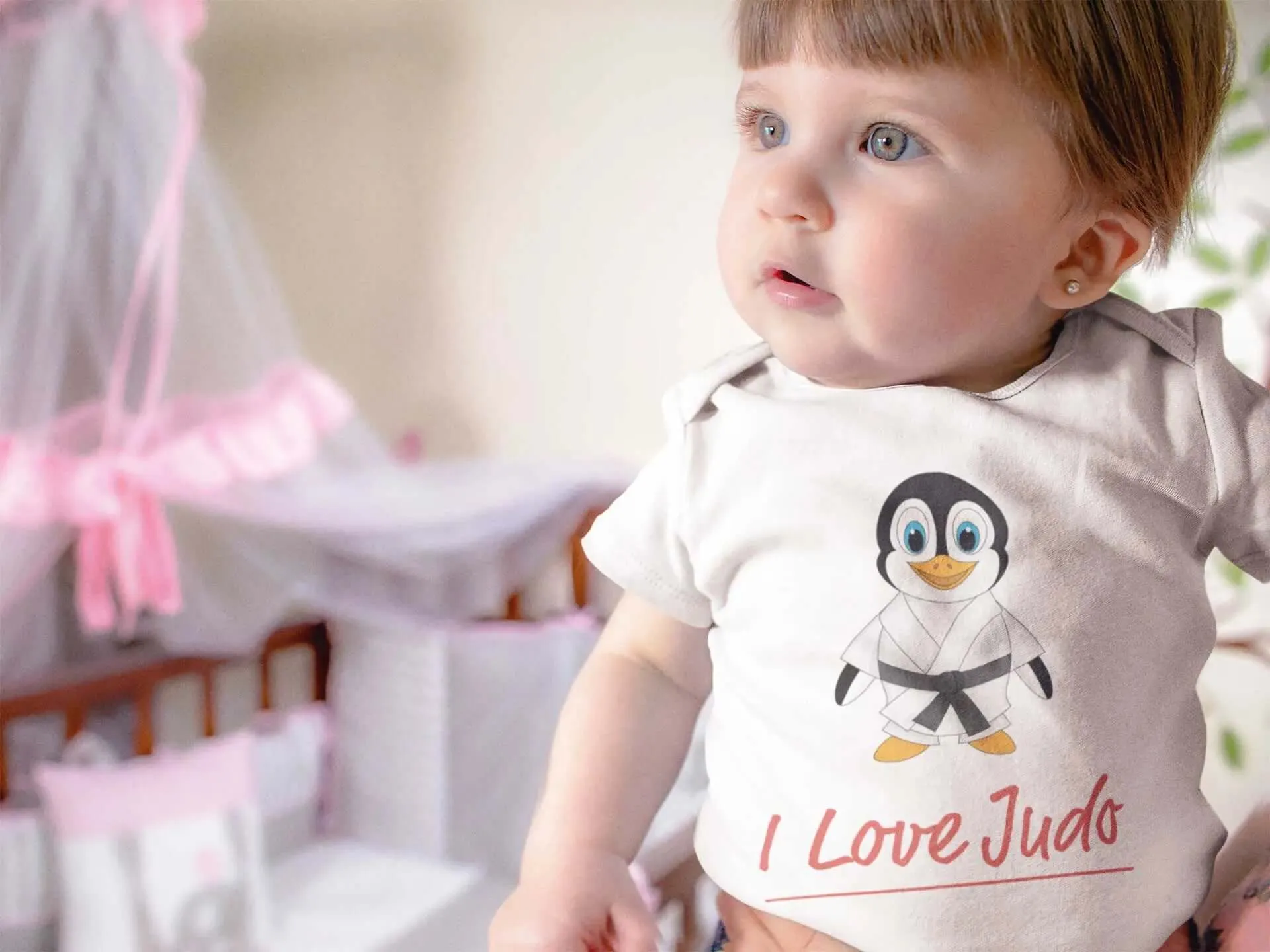 Judo Baby Bodysuit Penguin - I Love Judo