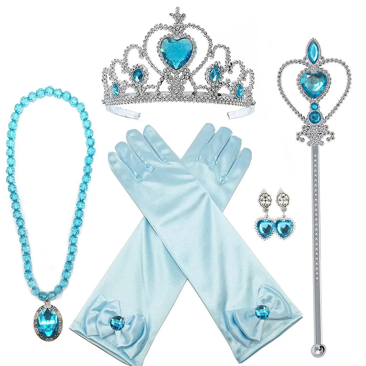 KAWELL Elsa Little Princess Girl's Fancy-Dress Costume with Accessories