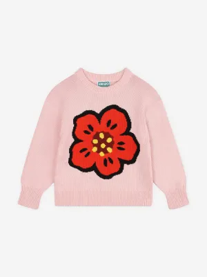 KENZO Girls Boke Flower Jumper in Pink