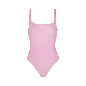 LACE POINTELLE CAMI BODYSUIT | BUBBLE GUM