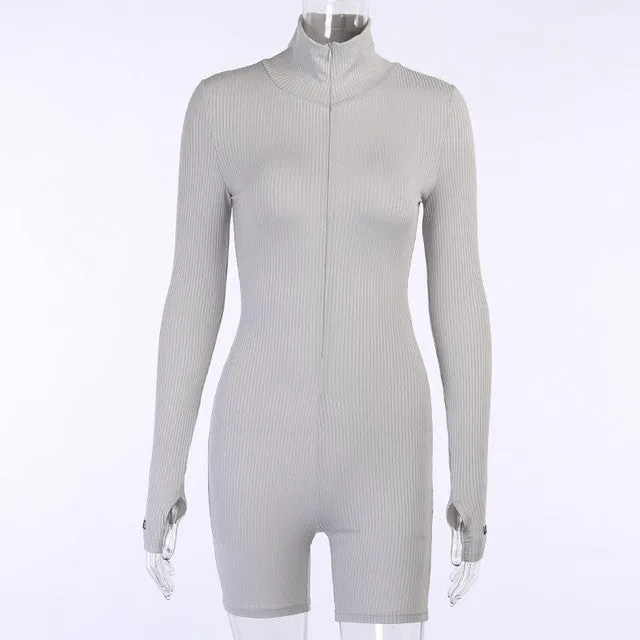 Ladies letter lucky cutout biker Bodycon bodysuit