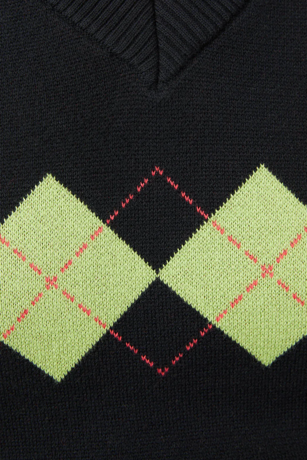 Large Argyle Knit Vest