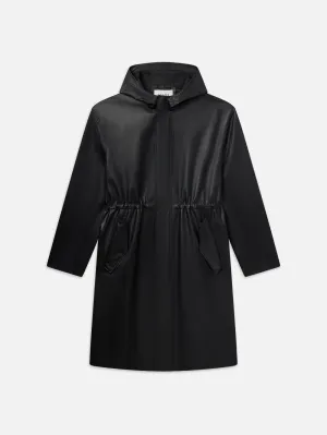 Leather Parka -- Black