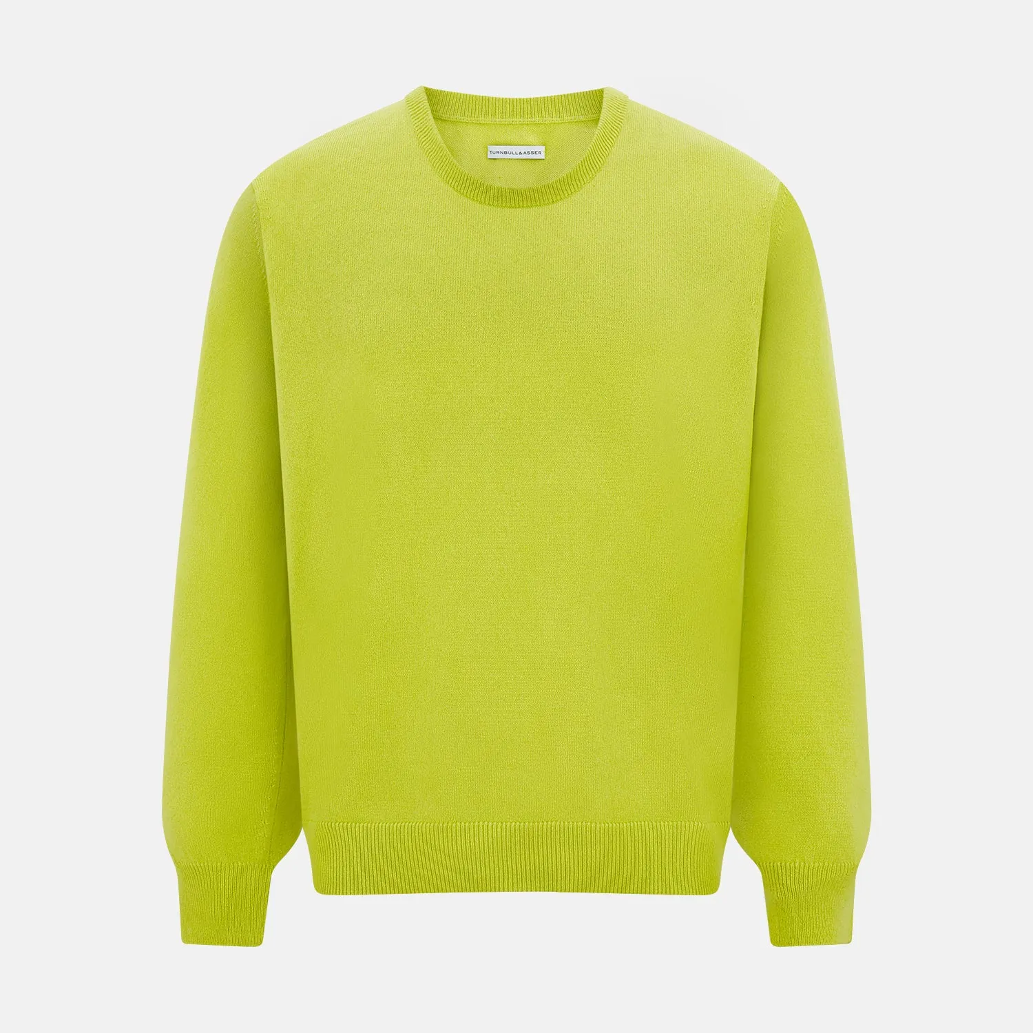 Lemon Green Cashmere Round Neck Jumper