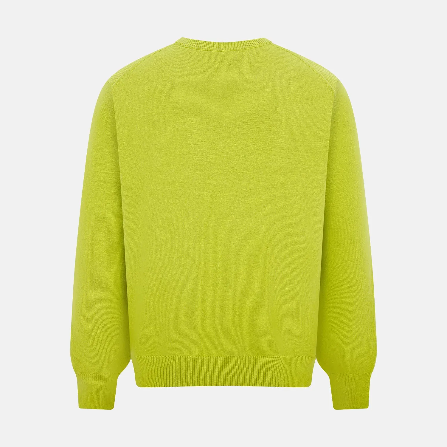 Lemon Green Cashmere Round Neck Jumper