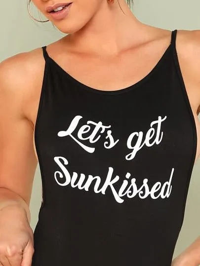 Let’s get sunkissed low back bodysuit top