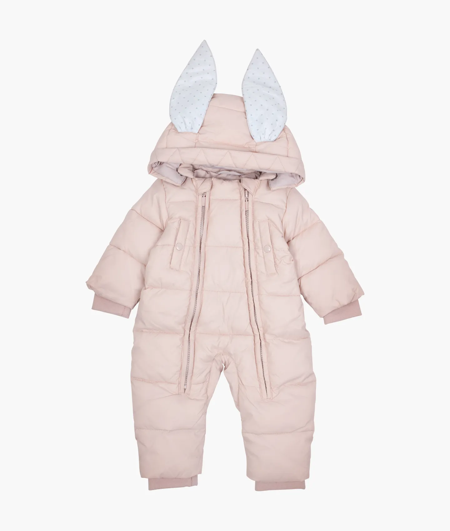 Light Mauve Bunny Puffer Overall