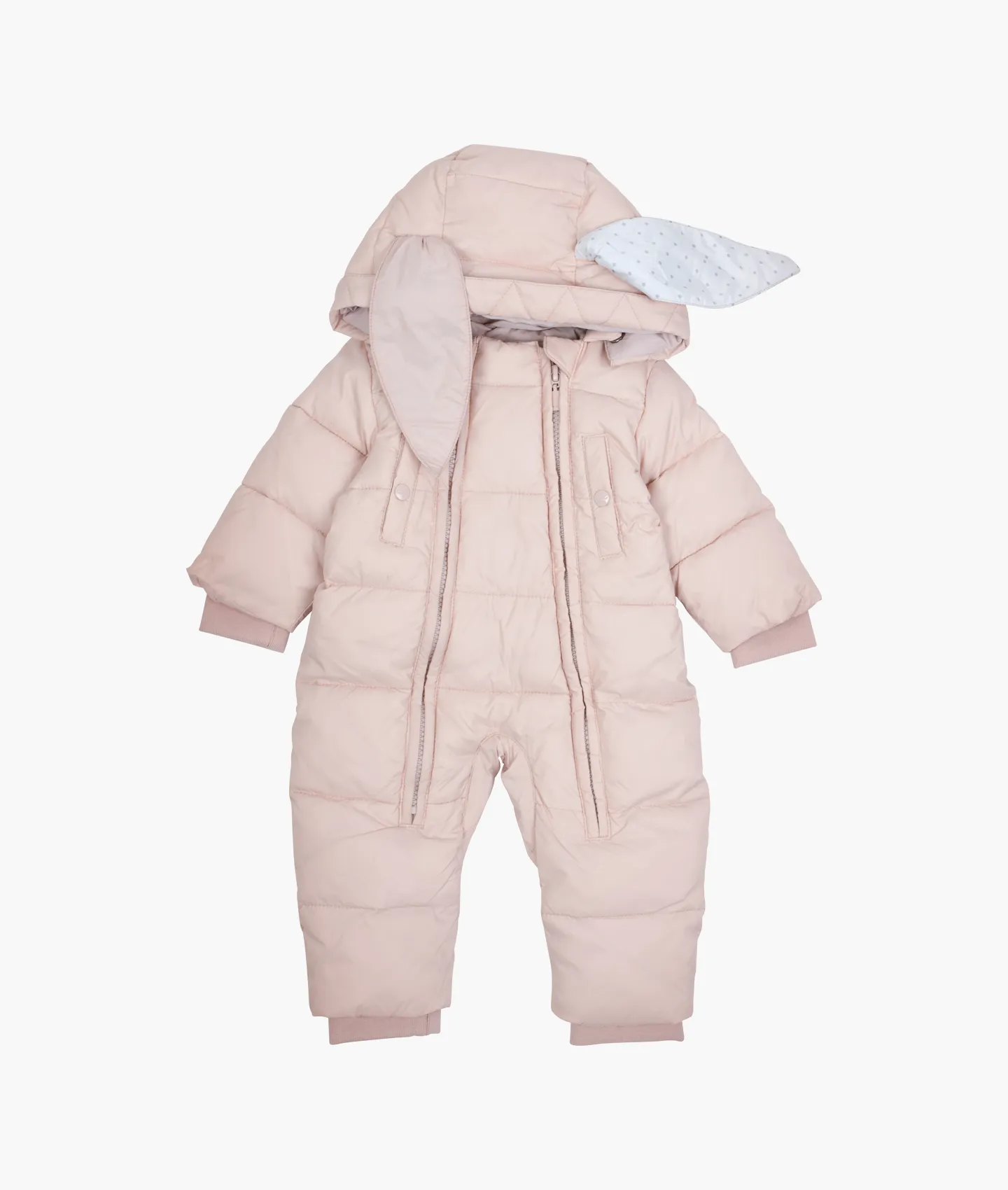 Light Mauve Bunny Puffer Overall