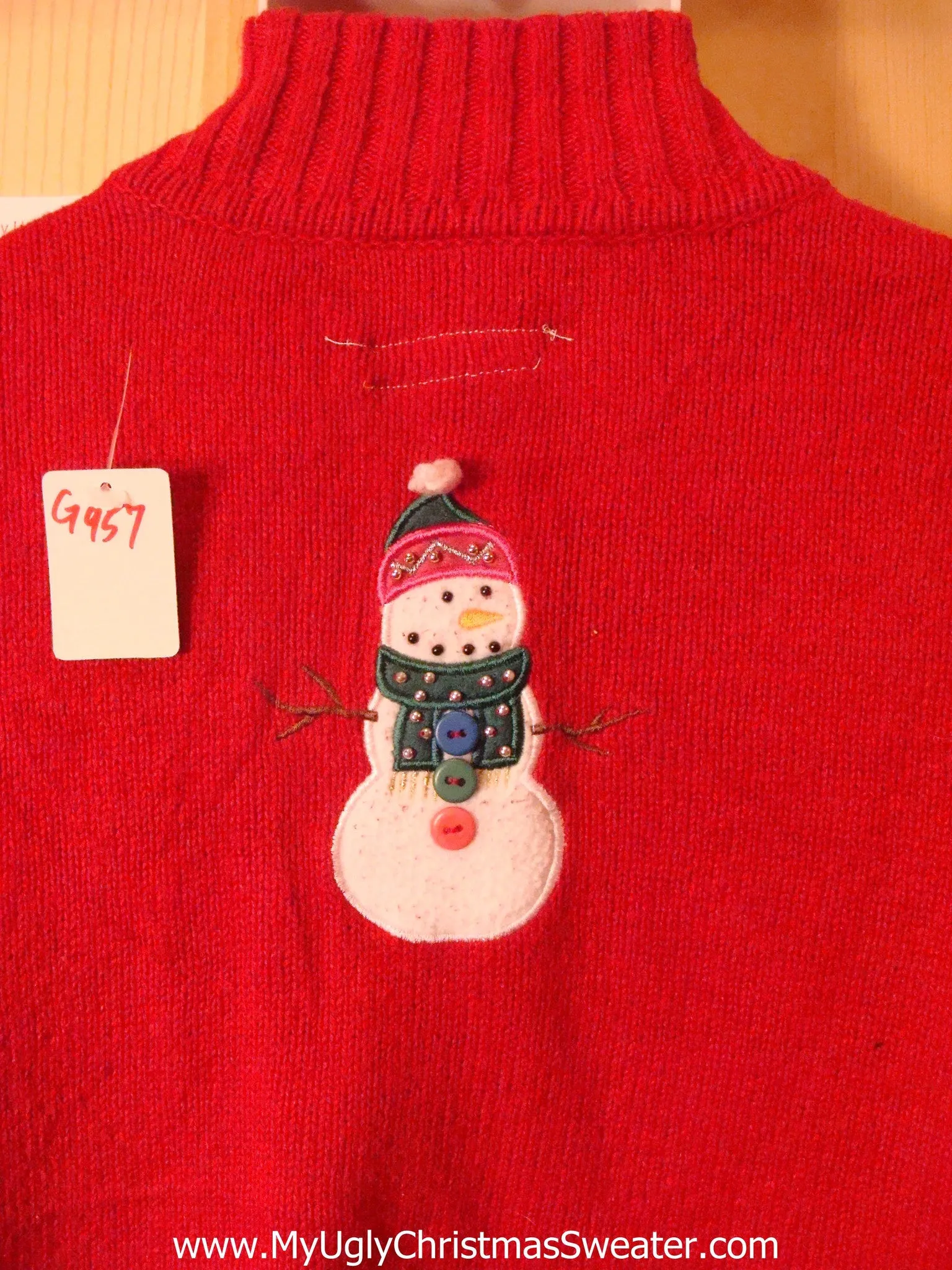 Light Up Ugly Xmas Sweater Penguins and Snowmen