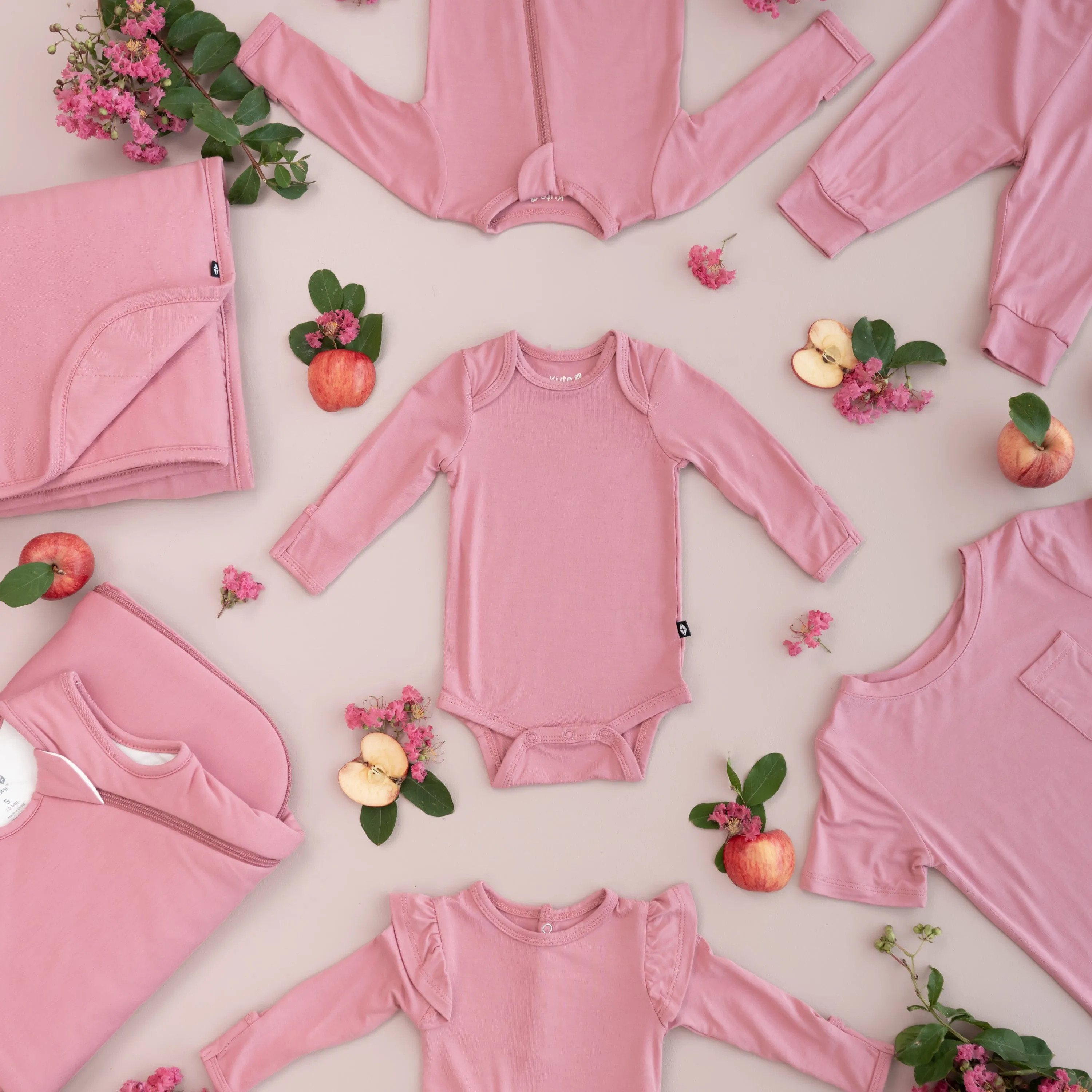 Long Sleeve Bodysuit in Apple Blossom