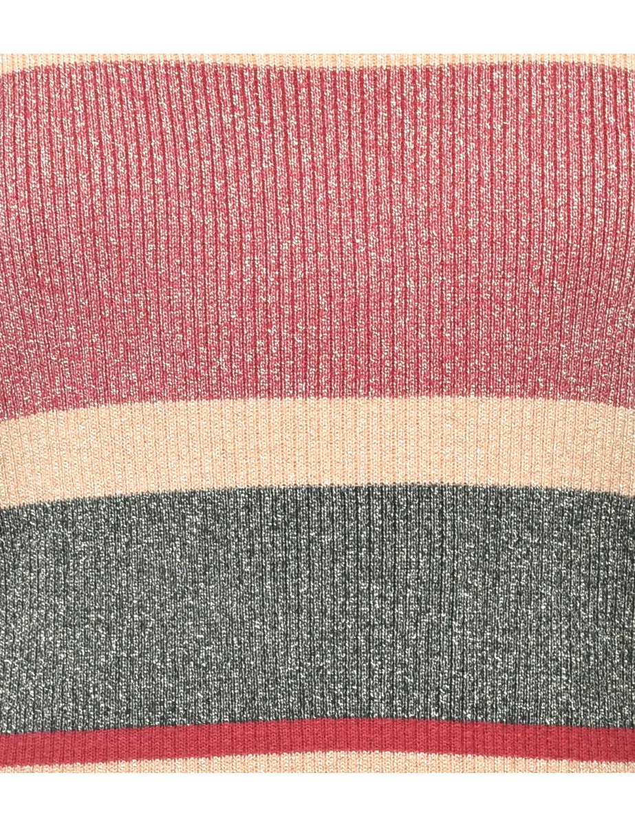 Lurex Thread Pattern Jumper - L