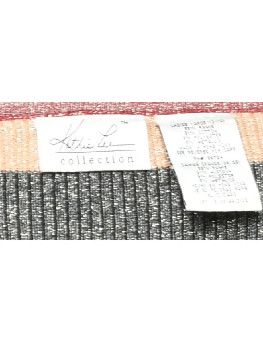 Lurex Thread Pattern Jumper - L