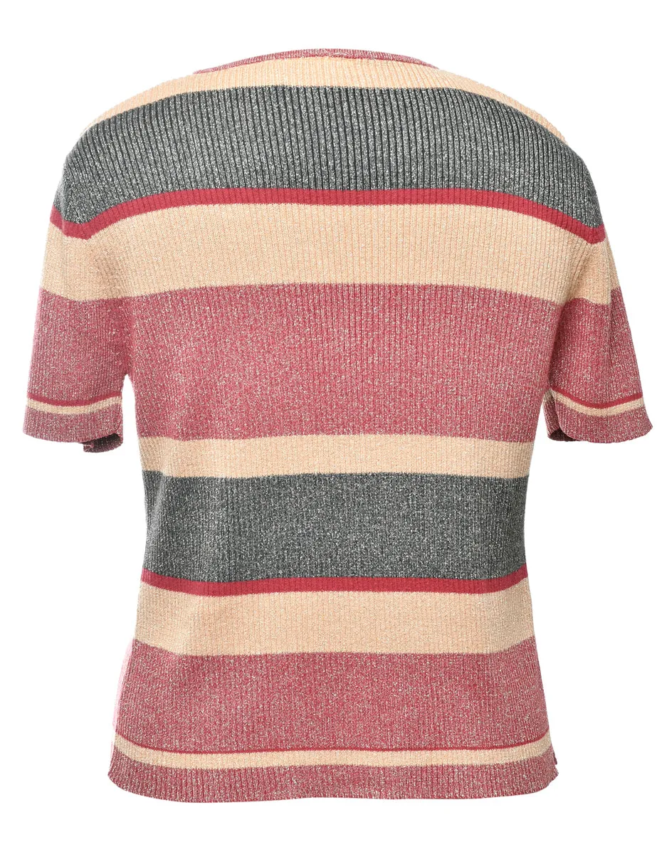 Lurex Thread Pattern Jumper - L