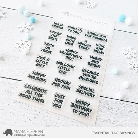 MAMA ELEPHANT:  Essential Tag Sayings | Stamp
