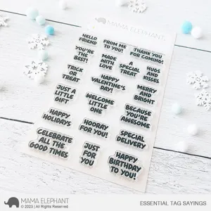 MAMA ELEPHANT:  Essential Tag Sayings | Stamp