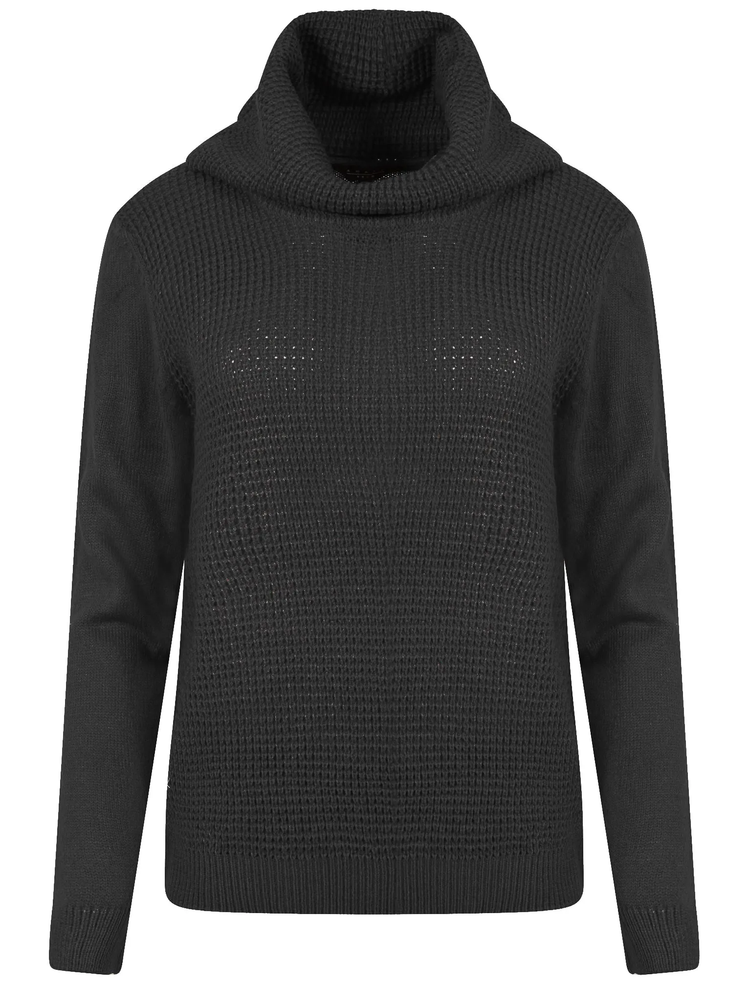 Matisse Cowl Neck Knitted Jumper in Black - Amara Reya