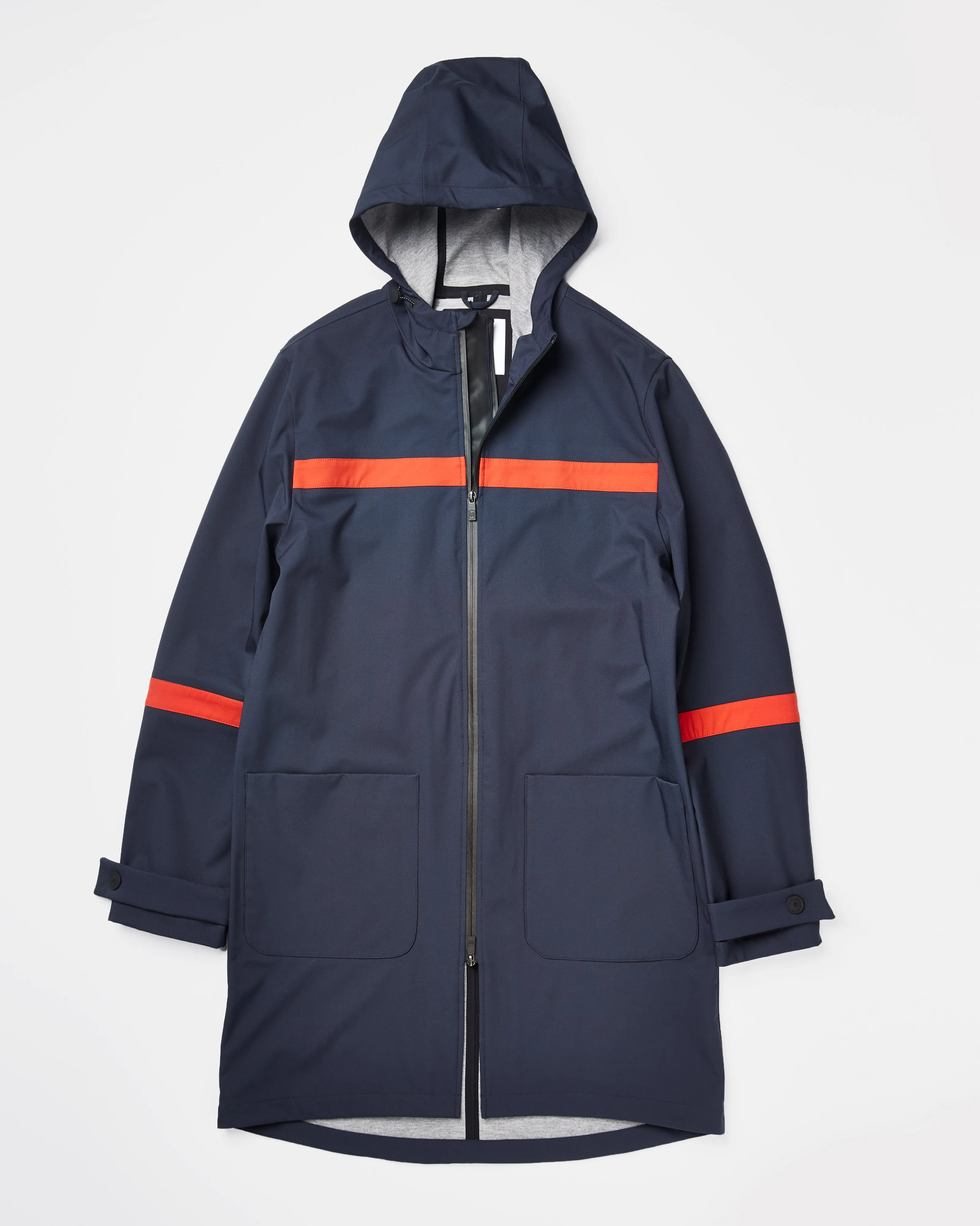 Maxwell Stripe Long Parka