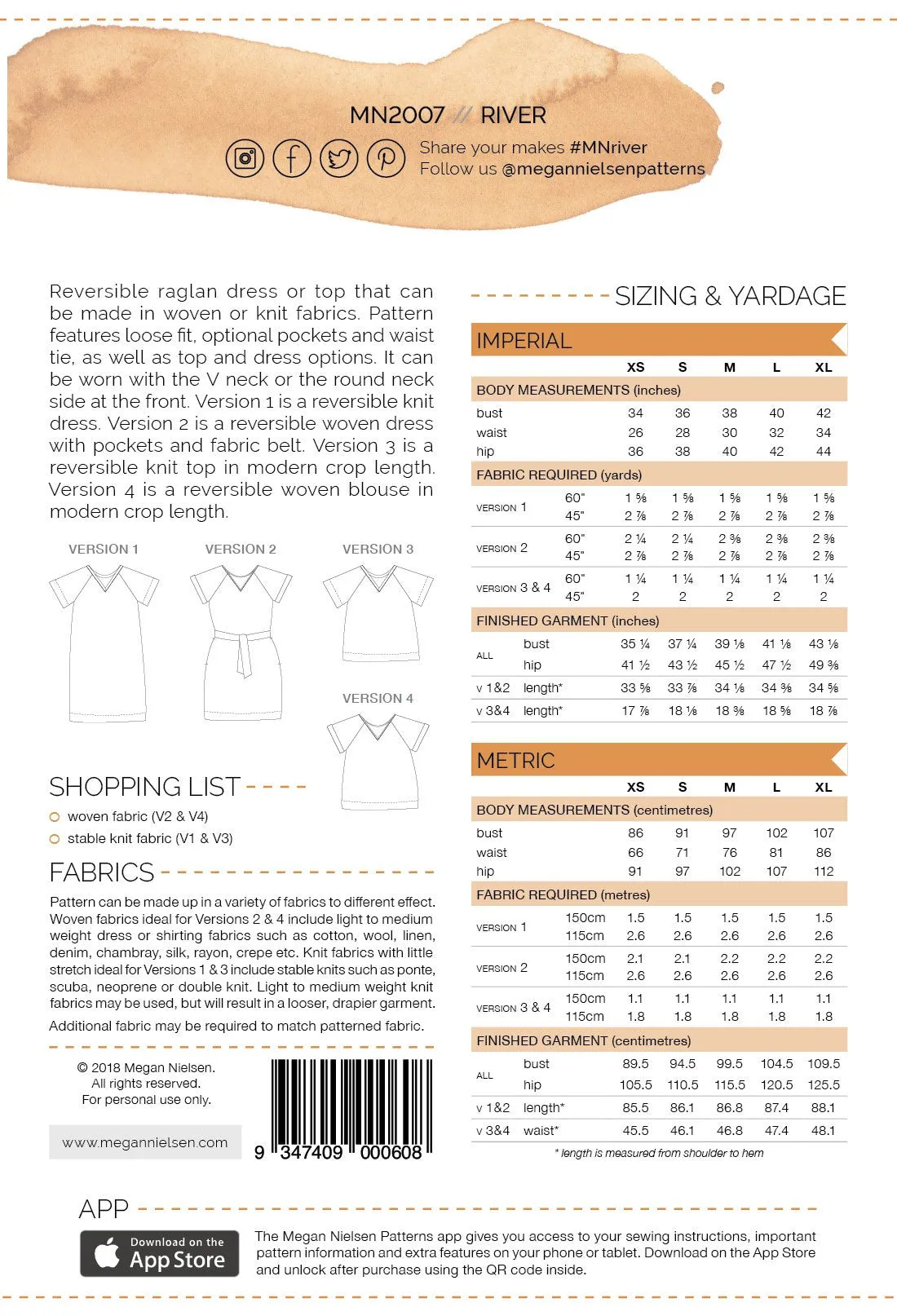 Megan Nielsen River Dress and Top